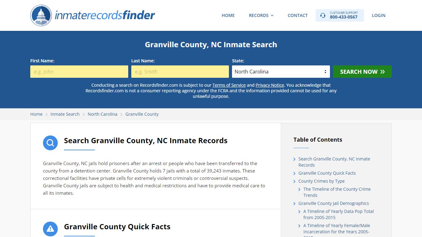 Granville County, NC Inmate Lookup & Jail Records Online